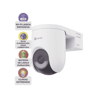 Cámara PT IP / 2K+ 4 Megapixel / Dual 4G y Wi-Fi 6 / Batería 5200 mAh / Panel Solar 5W / IP65 / Visión Nocturna Color / Detección IA 25 m (82 ft)