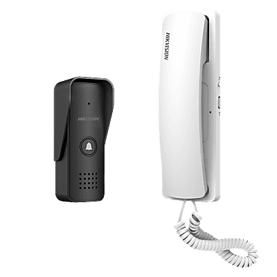 Kit de Audioportero Analógico / 2 Hilos Calibre 18 / 2 Relevadores Independientes / Ajuste de Volumen y Tonos / IP55