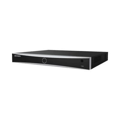 NVR 12 Megapixel (4K) / Reconocimiento Facial / 8 Canales IP / Base de Datos / Hasta 100,000 Fotografías / 8 Puertos PoE+ / 2 Bahías de Disco Duro / Switch PoE 300 mts / Bases de Datos / HDMI en 4K