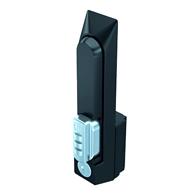 Chapa de Seguridad para Gabinete / Combinación de 3 Dígitos / Control Llave Maestra / Acero Texturizado Negro / 7.50 x 1.38 x 2.50 in