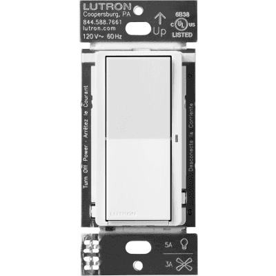 Interruptor Inteligente de Pared / On/Off No Regulable / 120 V con Neutro / 5 A LED / 600 W Incandescente / Control Pico y Smart Hub / 3 Vías