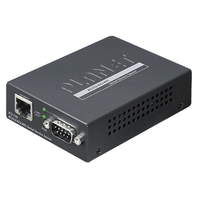 Convertidor de Medios Serial a Ethernet / RS-232/422/485 / 921600 bps / Fast Ethernet 10/100 / Administración Web-SNMP-Telnet / Montaje Riel DIN o Pared