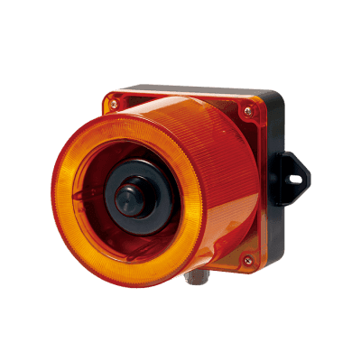 Señalizador Audiovisual Industrial / LED Ámbar / 31 Tonos / 123 dB / 12-24 VCD / IP66