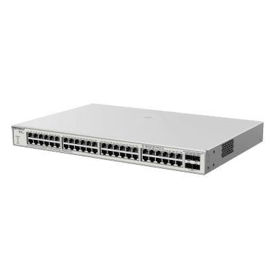 Switch Administrable PoE Capa 2+ / 48 Puertos Gigabit PoE 802.3af/at / 4 SFP+ 10Gb / 370W / Gestión en la Nube