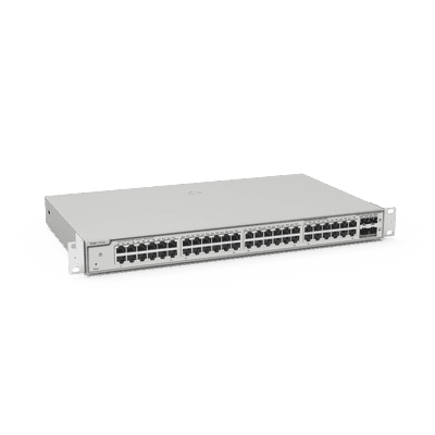 Switch Administrable Capa 2+ / 48 Puertos Gigabit / 4 SFP+ 10Gb / Conmutación 176 Gb/s / Protección 6 kV / Gestión en Nube