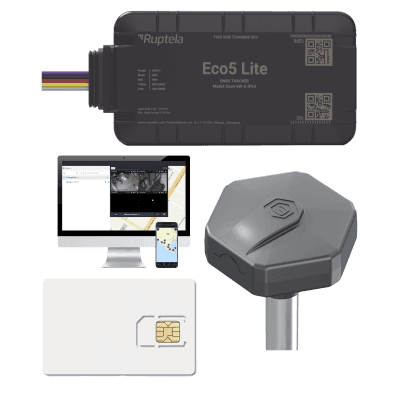 Rastreador Vehicular y Monitoreo de Flota / BLE 5.0 y GNSS / LTE CAT1 y LTE-M con Respaldo 2G / GNSS U-blox / IP54 / -20 °C a +40 °C / Acelerómetro de 3 Ejes / Suministro 9-32 V / Batería Interna / -6.6 °F a +104 °F