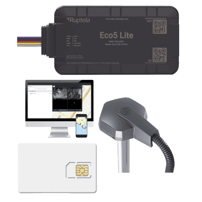 Rastreador Vehicular y Monitoreo de Flota / BLE 5.0 y GNSS / LTE CAT1 y LTE-M con Respaldo 2G / GNSS U-blox / IP54 / -20 °C a +40 °C / Acelerómetro de 3 Ejes / 9-32 V / Batería Interna