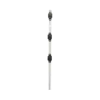 Poste de Paso para Cerca Eléctrica / Tubo de Acero Galvanizado en Caliente / 3 Aisladores con Remache / Longitud 75 cm (29.5 in) / Diámetro 25 mm (1 in) / Peso 0.57 kg