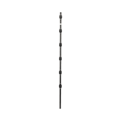 Poste de Paso para Cerca Eléctrica / Tubo de Acero Galvanizado / 6 Aisladores / 1.4 m (4.6 ft) / Diámetro 25 mm (1 in) / Acabado Negro