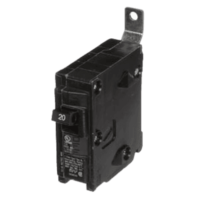 Interruptor Automático / 1 Polo / 20 A / 120 V AC / Capacidad de Interrupción 10 kA / Conexión Atornillable / Protección Termomagnética