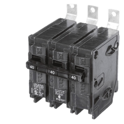 Interruptor Automático / 3 Polos / 40 A / 240 V AC / Capacidad de Interrupción 10 kA / Termomagnético / Carril DIN