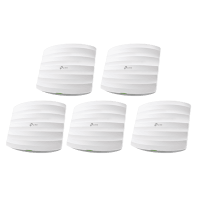 Kit de 5 Access Points / Doble Banda AC / 1350 Mbps / MU-MIMO / PoE 802.3af y Pasivo / 100 Clientes / 4 Antenas Internas