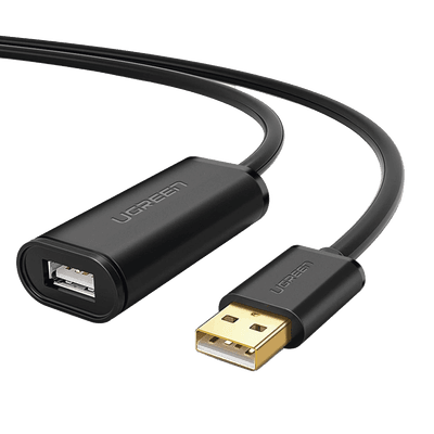 Cable de Extensión Activo USB 2.0 / 10 m (32.8 ft) / Macho-Hembra / Amplificador de Señal / 480 Mbps / Blindaje Triple