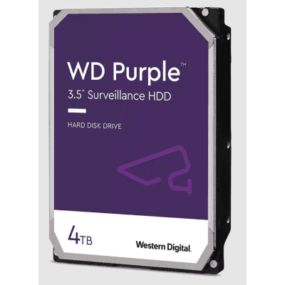 Disco Duro Surveillance / 4 TB / SATA 6 Gb/s / 3.5" / AllFrame / 180 TB Workload Anual / 64 Cámaras HD / 16 Bays