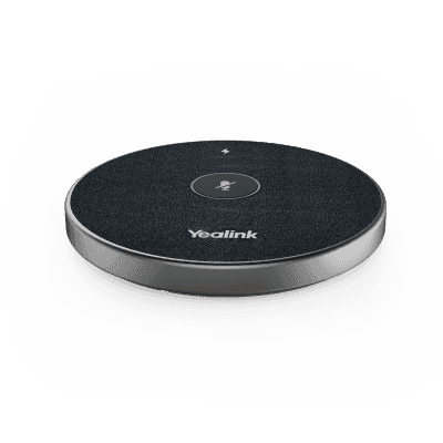 Micrófono Inalámbrico de Mesa / Captación 360° / Alcance 6 m (19.7 ft) / Arreglo de 3 Micrófonos / Wi-Fi Cifrado / Base de Carga Incluida